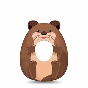 ExpressionMed Otter Dexcom G7 Gumdrop Shape Tape, Dexcom Stelo Glucose Biosensor System, Single Tape Otter Cradling Shell, Patch CGM Design