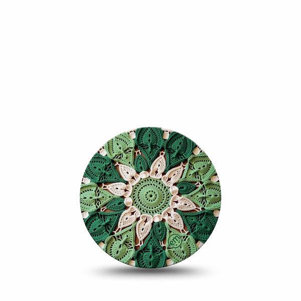 ExpressionMed Knit Monstera Freestyle Libre 3 and Libre 3 Plus OverPatch, Single Tape Green knit monstera Adhesive Tape for CGM