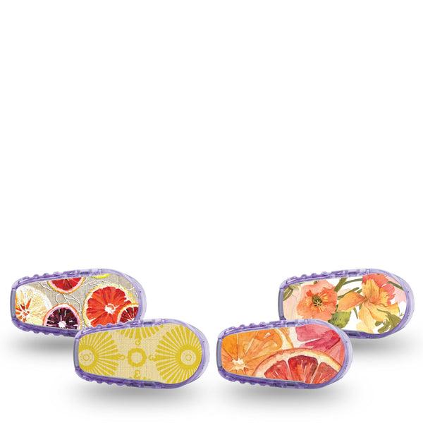 ExpressionMed Citrus Crush Dexcom G6 Sticker, 4-Pack Sticker citrus slice pattern Adhesive Tape for CGM