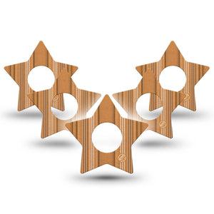 ExpressionMed Golden Oxford Infusion Star, 10-Pack Striped  Waterproof Sensor Cover For Pump