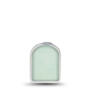 ExpressionMed Mint Green Omnipod Surface Center Sticker, Single Sticker Only Bright Mint Green Solid, Vinyl Decoration Pump Design