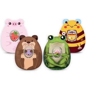 ExpressionMed Buzz, Boink and Splash Variety Pack Dexcom G7 Sticker and Tape, Dexcom Stelo Glucose Biosensor System,  Squishmallow Shaped Animals, Vinyl Sticker and Tape Pairing Continuous Glucose Monitor Design