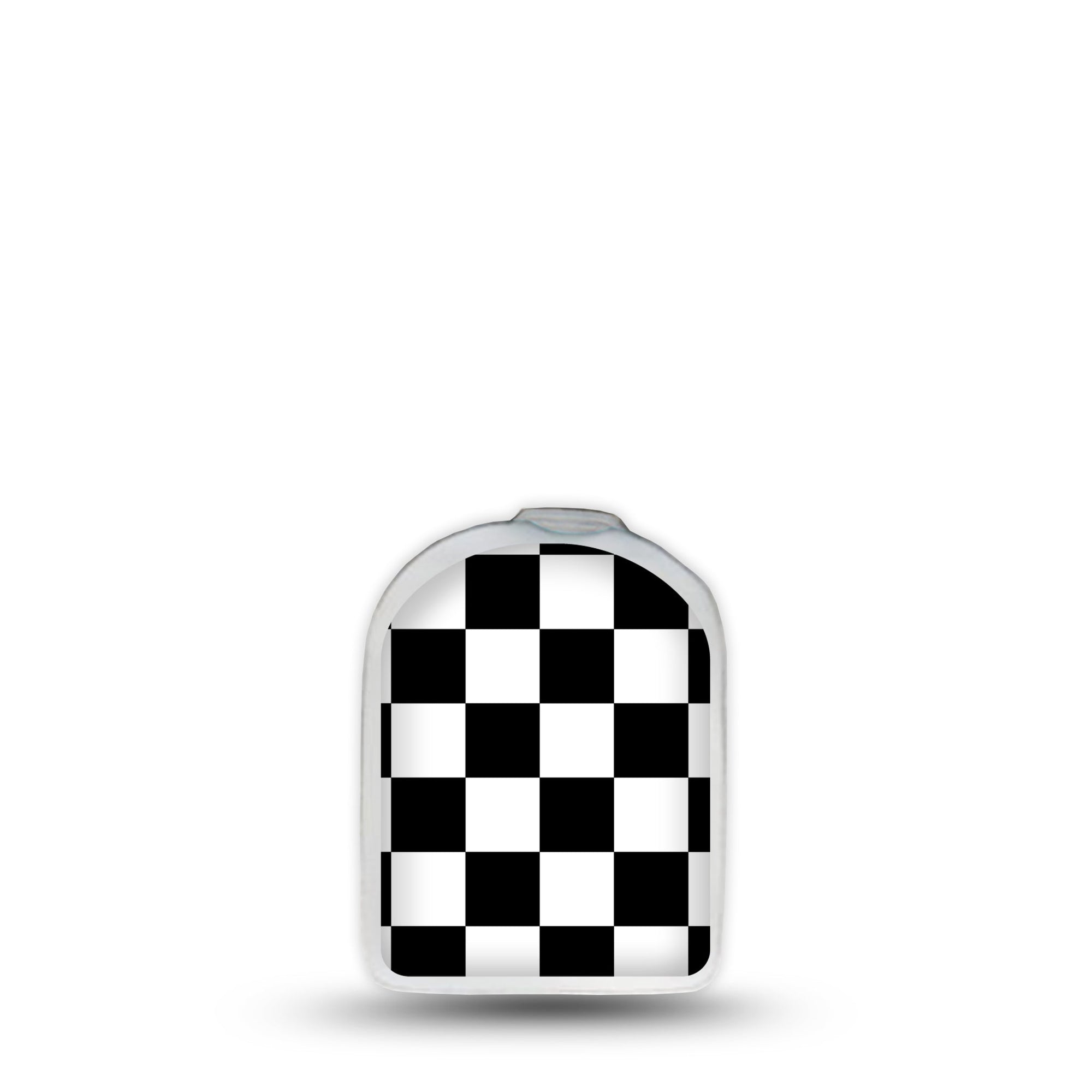 ExpressionMed Checkered Omnipod Surface Center Sticker Single Sticker Squared Design Vinyl Decoration Pump Design