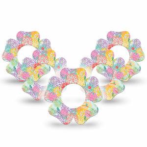 ExpressionMed Spring Flowers Freestyle Libre, Libre 2 Plus, and Abbott Lingo Flower, 5-Pack Intricate florals Sensor Cover for Continuous Glucose Monitor
