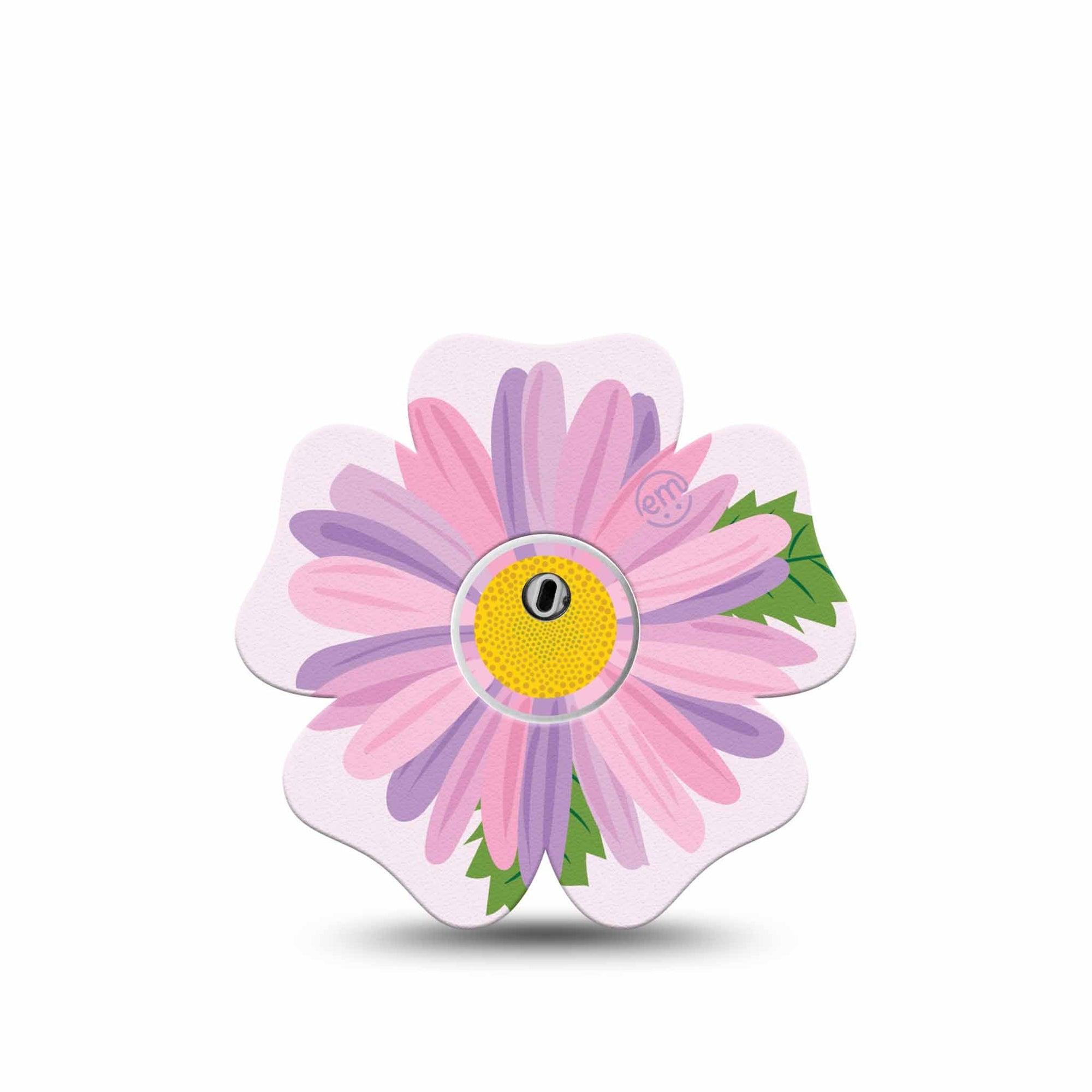 ExpressionMed Daisy Freestyle Libre 3 and Libre 3 Plus Flower Shape Tape Single Tape and Single Sticker Vibrant Daisy Overlay Tape CGM Design