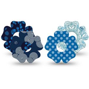 ExpressionMed Barbie Splash Variety Pack Freestyle Libre 3 and Libre 3 Plus Flower Shape Tape, 4-Pack Tape Variety Mandala and Circles, Overlay Tape CGM Design