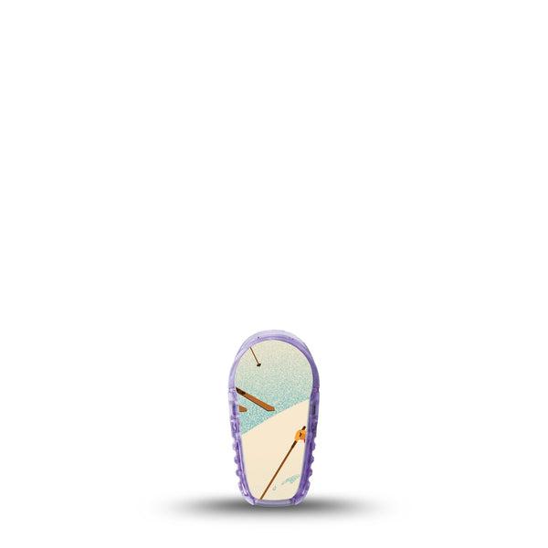 ExpressionMed Retro Winter Dexcom G6 Sticker Single Sticker Only Winter Fun Activities, Vinyl Decoration Continuous Glucose Monitor Design
