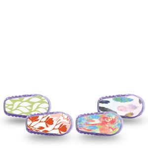 ExpressionMed Heatwave Variety Pack Dexcom G6 Sticker 4-Pack Sticker Variety Happy Inspired Color Patterns, Vinyl Decoration Continuous Glucose Monitor Design