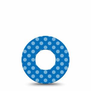 ExpressionMed Blue Polka Dots Freestyle Libre and Libre 2 Plus Tape, Abbott Lingo, Single Tape Diabetic Barbie Inspired, Fixing Ring Tape Continuous Glucose Monitor Design