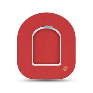 ExpressionMed Cherry Red Omnipod Mini Tape, Single Tape and Single Sticker Cherie Red, Adhesive Tape Pump Design