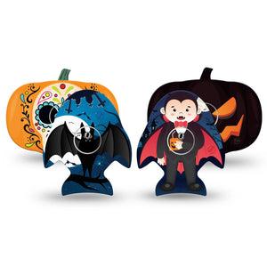 ExpressionMed Midnight Mischief Variety Pack Freestyle Libre 3 and Libre 3 Plus Tape, 4-Pack Tape and 4-Pack Sticker Variety, Spooky October Themed, Adhesive Tape Continuous Glucose Monitor Design