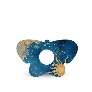 ExpressionMed Mystic Skies Freestyle Libre 3 and Libre 3 Plus Butterfly, Single Tape Dreamy sky Waterproof Adhesive Tape for CGM