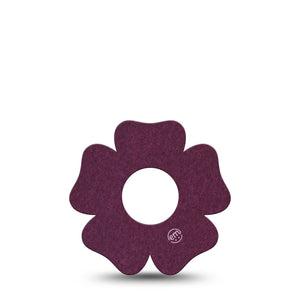 ExpressionMed Wine Red Infusion Set Flower Shape Tape, 5-Pack Tape Basic Color, Plaster Continuous Glucose Monitor Design