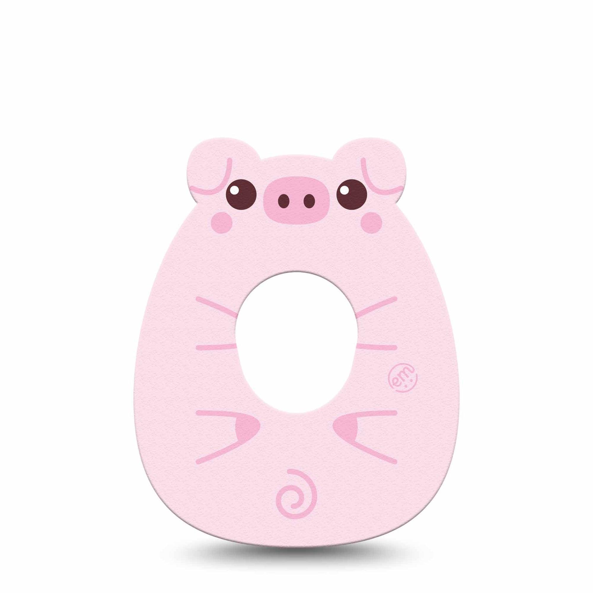 ExpressionMed Strawberry Piglet Dexcom G7 Gumdrop Shape Tape, Dexcom Stelo Glucose Biosensor System, Single Tape Piglets Patch CGM Design