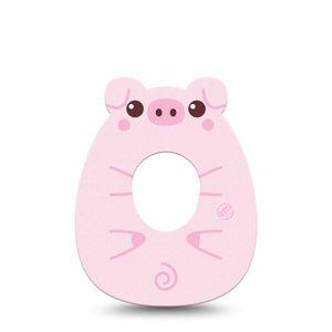 ExpressionMed Strawberry Piglet Dexcom G7 Gumdrop Shape Tape, Dexcom Stelo Glucose Biosensor System, Single Tape Piglets Patch CGM Design