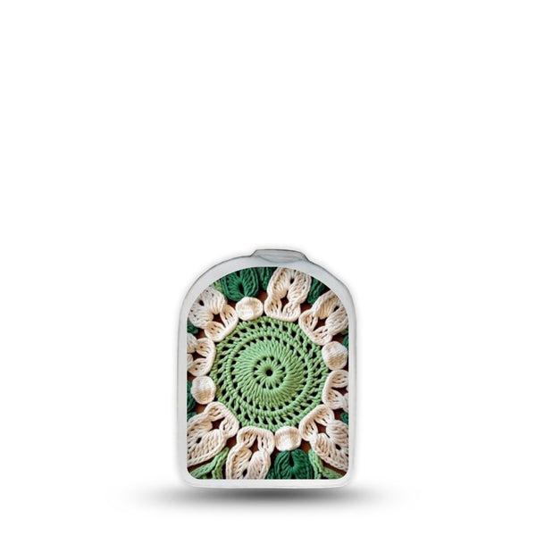 ExpressionMed Knit Monstera Omnipod Sticker, Pod Surface Sticker Knitted bloom Fixing Ring Tape For Insulin Pump
