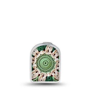 ExpressionMed Knit Monstera Omnipod Sticker, Pod Surface Sticker Knitted bloom Fixing Ring Tape For Insulin Pump