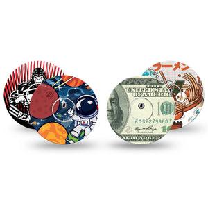 ExpressionMed Outlaw Legends Variety Pack Freestyle Libre 3 and Libre 3 Plus Sticker and Tape  Vibrant Monster Prints, Vinyl Sticker and Tape Pairing CGM Design