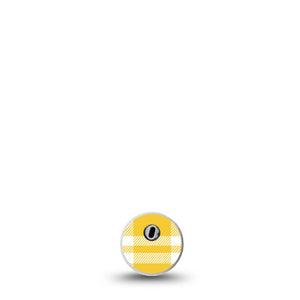 ExpressionMed yellow gingham Freestyle Libre 3 and Libre 3 Plus Sticker, Single Sticker Cheery gingham Waterproof Adhesive Tape for CGM