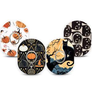 ExpressionMed Pumpkin Paws Variety Pack Dexcom G7 Sticker and Tape, Dexcom Stelo Glucose Biosensor System, Fall Time Inspired, Vinyl Sticker and Tape Pairing Continuous Glucose Monitor Design