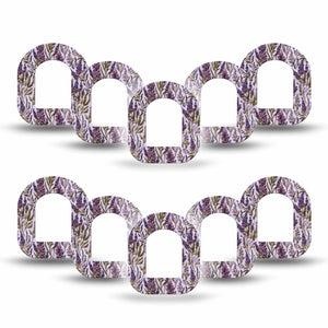ExpressionMed Stitched Bloom Omnipod Mini, 10-Pack Threaded florals Sensor Decoration For Pump