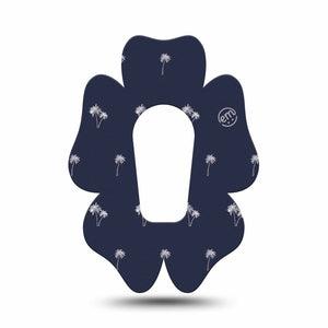 ExpressionMed Palm Trees Dexcom G6 Flower Shape Tape Single Tape Tropical Palms, Adhesive Patch Continuous Glucose Monitor Design