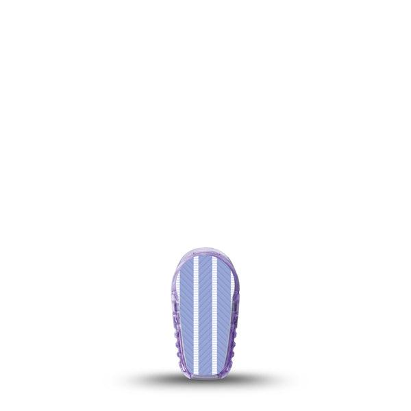 ExpressionMed Blue Stripes Dexcom G6 Sticker, Single Sticker Blue coastal stripe Decorative Adhesive Tape for CGM