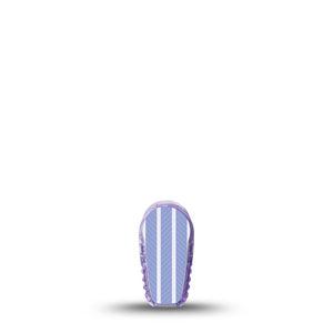 ExpressionMed Blue Stripes Dexcom G6 Sticker, Single Sticker Blue coastal stripe Decorative Adhesive Tape for CGM