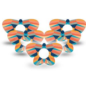 ExpressionMed Geometric Butterfly Infusion Set Butterfly Shape Tape 10-Pack Tape Geometric Inspired Butterfly Shape, Plaster Continuous Glucose Monitor Design