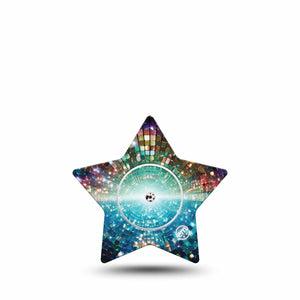 ExpressionMed Disco Lights Freestyle Libre, Libre 2 Plus, and Abbott Lingo Star, Single Tape and Single Sticker Dance floor inspired Patch for CGM