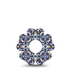 ExpressionMed Moroccan Tile Infusion Set Flower Shape Tape 5-Pack Tape Handmade Tile, Plaster Continuous Glucose Monitor Design