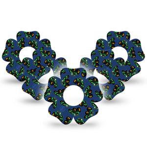 ExpressionMed Tractors Infusion Set Flower Shape Tape 10-Pack Tape Toy Tractors Inspired, Plaster Continuous Glucose Monitor Design