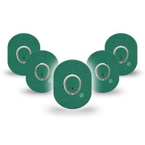 ExpressionMed Forest Green Dexcom G7 Mini Tape, Dexcom Stelo Glucose Biosensor System, 5-Pack Tape and 5-Pack Sticker Pantone Color, Patch Continuous Glucose Monitor Design