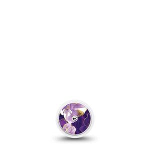 ExpressionMed Plum Gold Freestyle Libre, Libre 2 Plus, and Abbott Lingo Sticker, Single Sticker Delicate florals Decorative Patch for Continuous Glucose Monitor