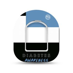 ExpressionMed abetes Awareness Omnipod Surface Center Sticker and Mini Tape Awareness Poster Themed Vinyl Sticker and Tape Design Pump Design