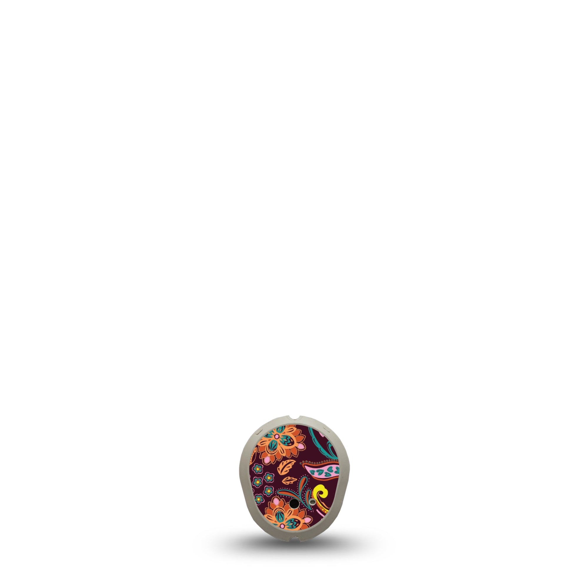 ExpressionMed Ornate Floral Dexcom G7 and Stelo Sticker, Dexcom Stelo Glucose Biosensor System, Single Sticker Only Decorative Flower Design, Vinyl Decoration Continuous Glucose Monitor Design