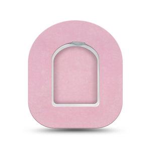 ExpressionMed Baby Pink Omnipod Surface Center Sticker and Mini Tape,  Solid Color, Vinyl Sticker and Tape Design Pump Design