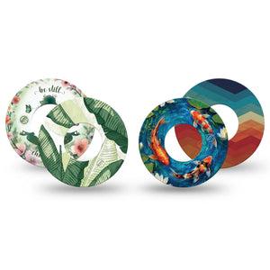 ExpressionMed Serene Freestyle Libre, Libre 2 Plus, and Abbott Lingo, 4-Pack Tape relaxing landscape design Decorative Patch for Continuous Glucose Monitor