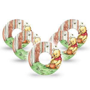 ExpressionMed Winnie the Pooh Infusion Set Tape 10-Pack Storybook Winnie the Pooh Inspired Overlay Patch CGM Design