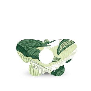 ExpressionMed Palm Leaf Freestyle Libre 3 and Libre 3 Plus Butterfly, Single Tape Green leaf Waterproof Adhesive Tape for CGM
