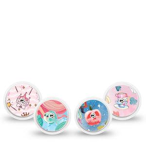 ExpressionMed Enchanted Kingdom Variety Pack Freestyle Libre and Libre 2 Plus Sticker, Abbott Lingo, 4-Pack Sticker Variety Kids Fairy Tale Story Inspired, Vinyl Graphics Continuous Glucose Monitor Design