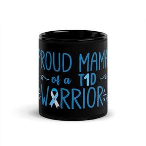 ExpressionMed Proud Mama of a T1D Warrior Black Coffee Mug