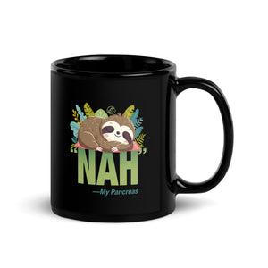 ExpressionMed NAH Sloth Black Glossy Mug