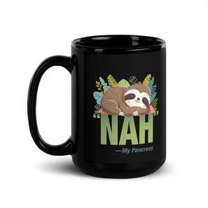 ExpressionMed NAH Sloth Black Glossy Mug