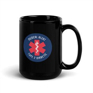 ExpressionMed Type 2 Diabetic Alert Black Glossy Mug