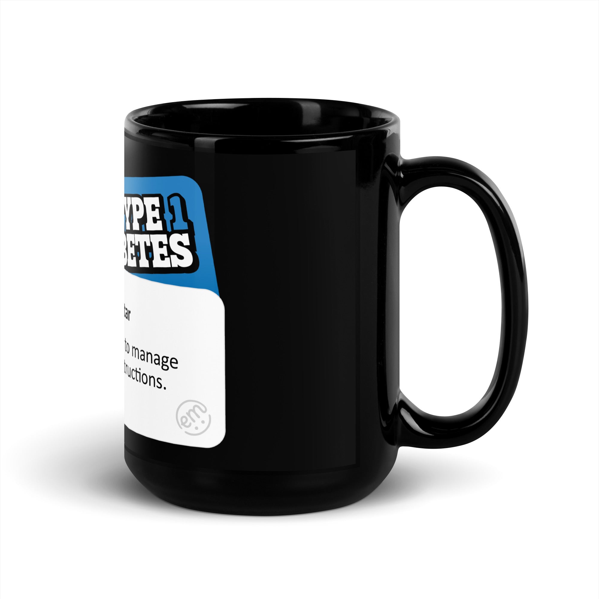 ExpressionMed Type 1 - 1 Star Review Black Glossy Mug