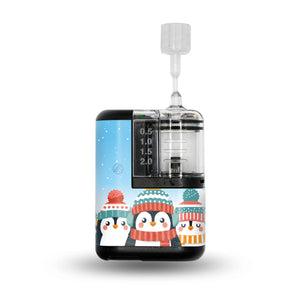 ExpressionMed Penguins in a Row Tandem Mobi Sticker Single Sticker Only Penguins Aligned Vinyl Decoration Pump Design