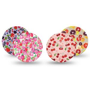 ExpressionMed Berrylicious Variety Pack Freestyle Libre and Libre 2 Plus Sticker and Tape, Abbott Lingo, Berry Fruit Mix, Adhesive Sticker and Tape Design Continuous Glucose Monitor Design