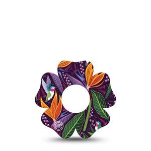 ExpressionMed Hummingbird Infusion Set Flower Shape Tape 5-Pack Tape Bird Garden Plaster Continuous Glucose Monitor Design