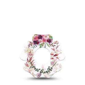 ExpressionMed Just Breathe Infusion Set Flower Shape Tape 5-Pack Tape Serene Mindfulness, Plaster Continuous Glucose Monitor Design